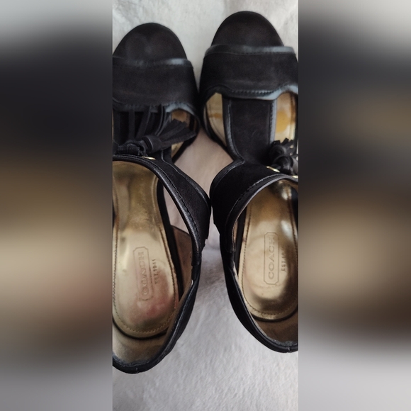 Coach black size 9B heels - Picture 8 of 9